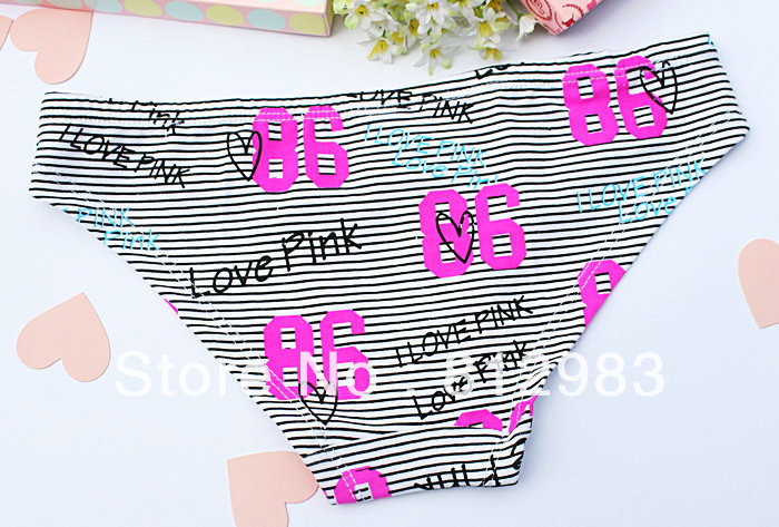 3 pcs / lot  Striped  Panites Briefs Low Waist  M/L Ladies' Fashion  Underwear JY063B Free Shipping