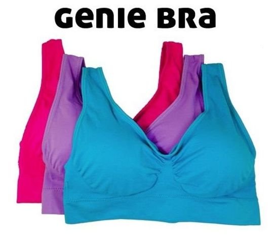 3 pcs/set Genie Bra with removable pads Women's Two-double Vest BODY SHAPER Push Up BREAST RHONDA SHEAR