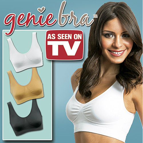 3 pcs/set Genie Bra with removable pads Women's Two-double Vest BODY SHAPER Push Up BREAST RHONDA SHEAR AS SEEN ON TV