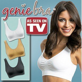 3 pcs/set Genie Bra with removable pads Women's Two-double Vest BODY SHAPER Push Up BREAST RHONDA SHEAR free shipping
