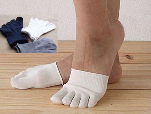 3 pcs Silk Unisex Leisure Socks Men's/Women's 5-toe-half-sock Fashion Sock HOT!!