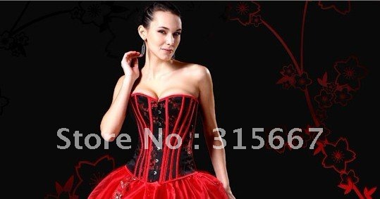 3 set free shipping !! Sexy corset, Sexy Satin boned CORSET Bustier
