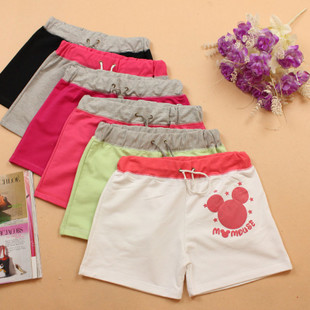 3 sports casual shorts beach pants candy color shorts all-match 100% cotton short