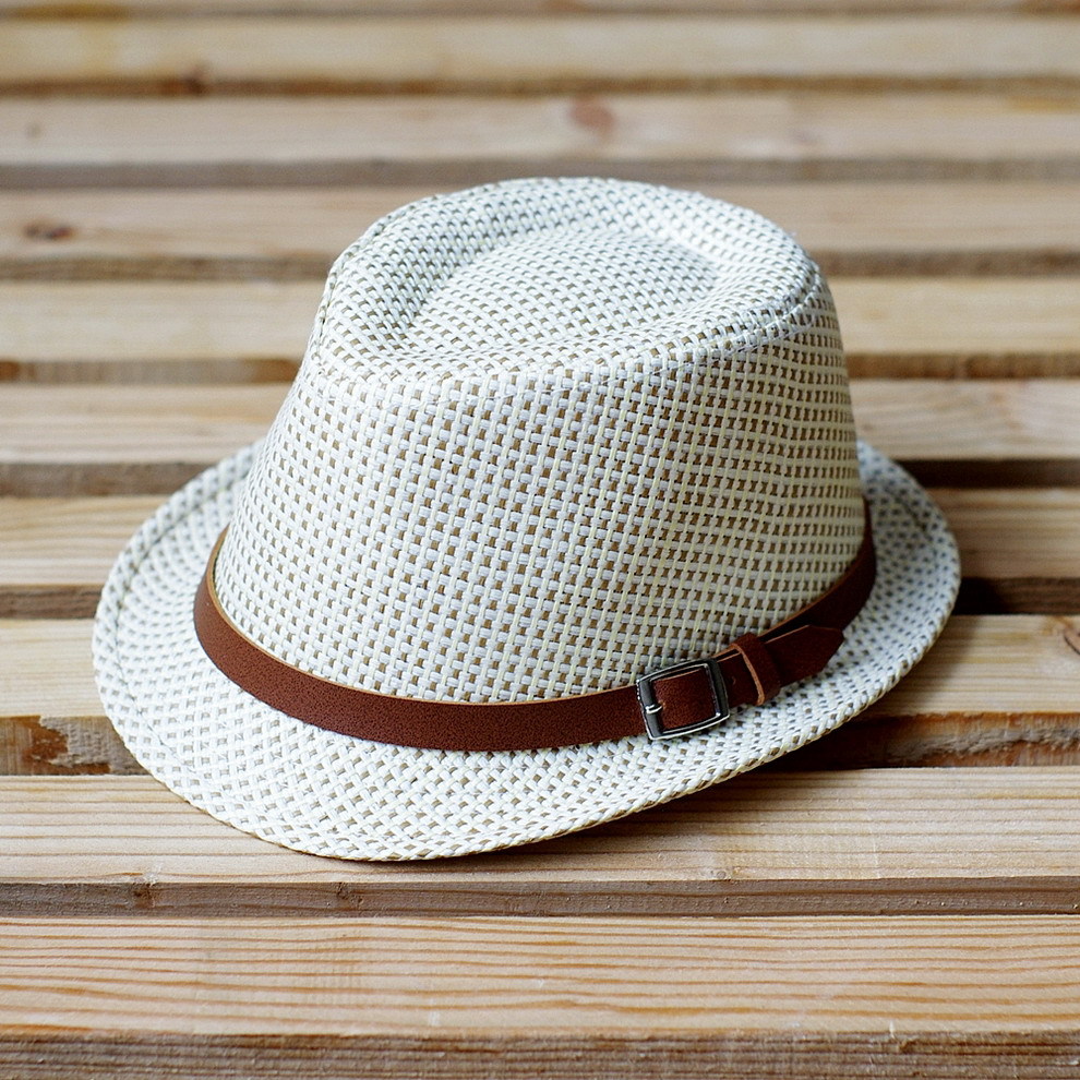 3 straw braid small fedoras summer child summer hat sun-shading hat sun hat