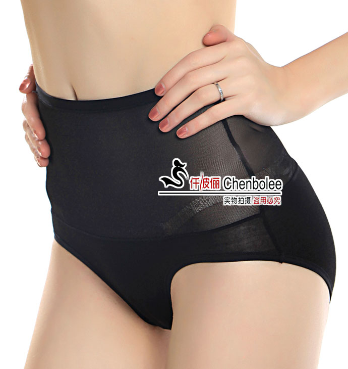 3 summer in high waist ultra-thin elastic net abdomen drawing skin-friendly cotton body shaping pants