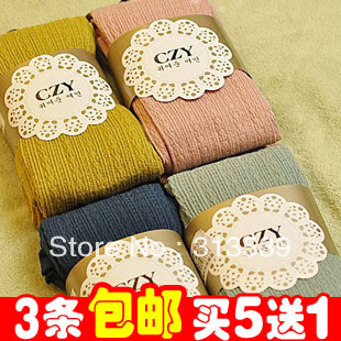 3 twisted , dsmv step female legging socks silveryarn 100% cotton stockings pantyhose