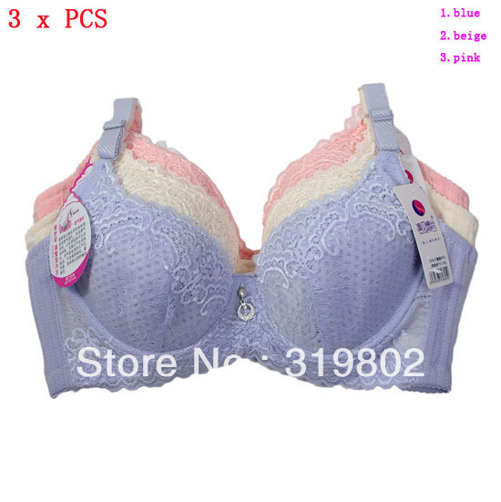 3 x PCS New Style Lady Bra C Cup Free Shipping  High Quality Brand Bra 34C 36C 38C 40C