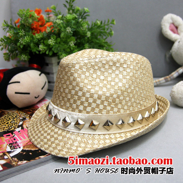 30$Mini Order All-match small fedoras strawhat general hat jazz hat dot coffee