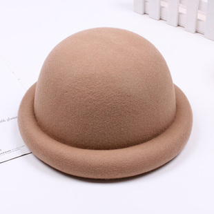 30$Mini Order Roll-up dome multi-color hem woolen cap hat fedoras male Women