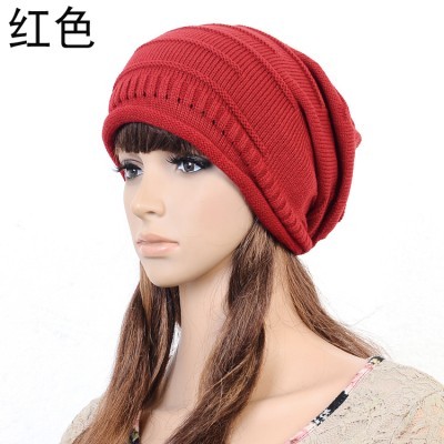 30$Mini Order Solid color stripe pleated general pocket hat hiphop cap pile cap knitted hat