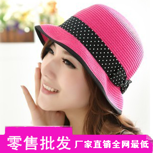 30$Mini Order Summer Women vivi strawhat beach cap small fedoras straw braid hat sunbonnet