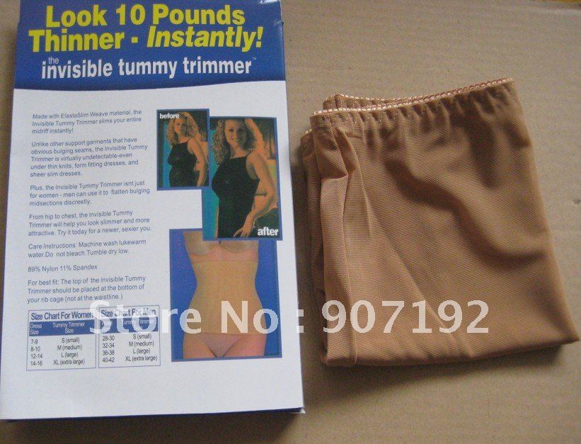 300 pcs/lot Invisible Tummy Trimmer Slimming Belt,Breathable Body Trimmer Waist Slender Belt, free ship by DHL(Retail packaging)