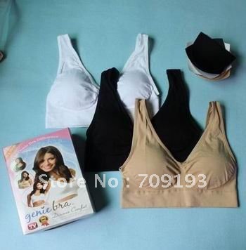 300pcs/100sets per lot DHL Free shipping Genie BRA with Remval pads