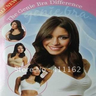300pcs/lot=100 boxes(3pcs/box) DHL to AU/NZ etc FreeShipping Genie Bra genuine Bra Sexy Bra with removal cushion pads Colorbox