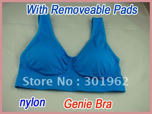 300pcs/lot(100sets) Genie Bra Body Shaper Push Up Breast  Shear Bra With Pad ,3 Color a Set ,Only One Set Sale (OPP bag)