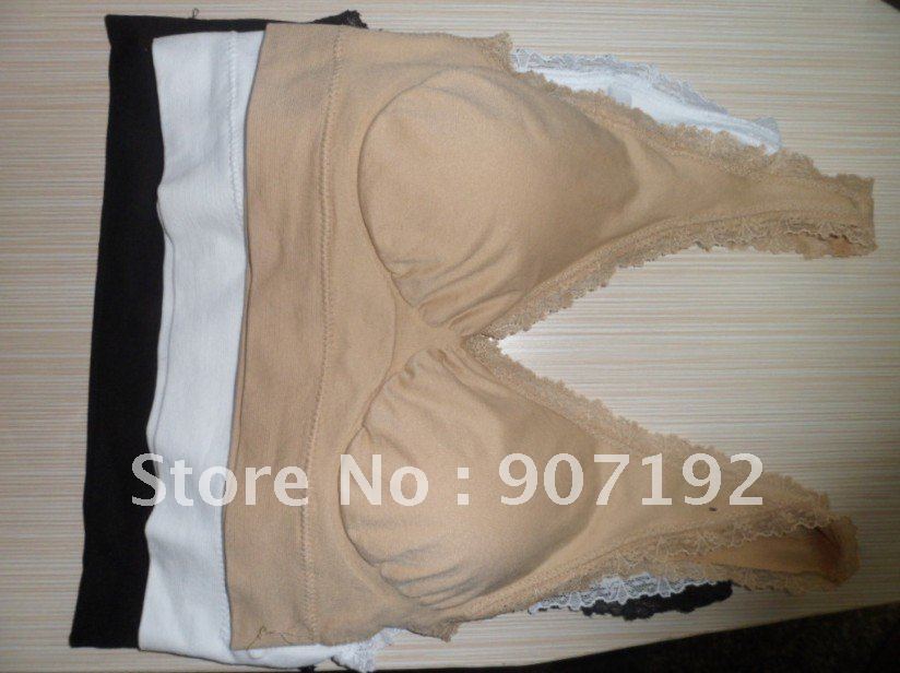 300pcs/lot (100sets) lace genie Bra Slimming Underwear, 96% nylon Seamless, 3 color a set no other select(Retail packaging)