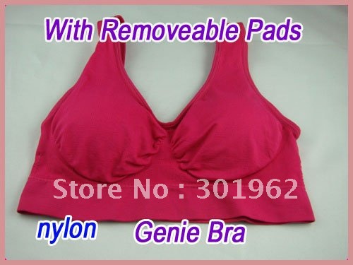 300pcs/lot(100sets) Seamless Comfort Genie Style Bras Set with removeable pads,3 color a set only one set sale(Retail packaging)