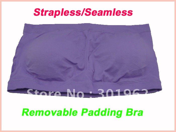 300pcs/lot(3 color a set no other select Sexy Bras Bandeau Padded Tube Bra Tops Women Bras Strapless,Only One Set Sale (OPP bag)