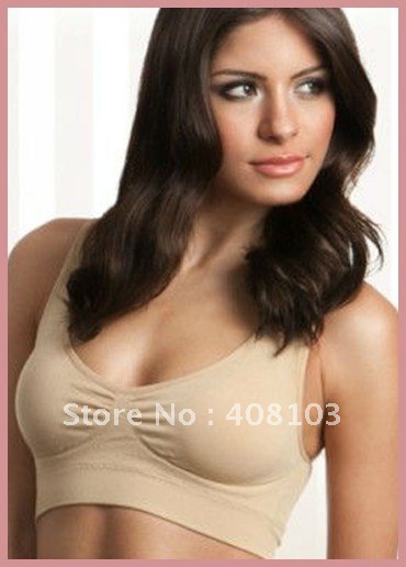 300pcs/lot GENIE BRA PADDED SEAMLESS LEISURE FASHION, 3 COLOR A SET NO OTHER SELECT(Retail packaging)