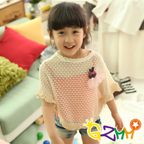 3096 children's princess baby clothing female child spaghetti strap top child gauze cloak shrug