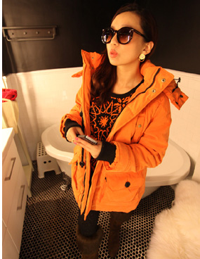 30a401 ski suit drawstring big pocket thick big cotton-padded jacket 3