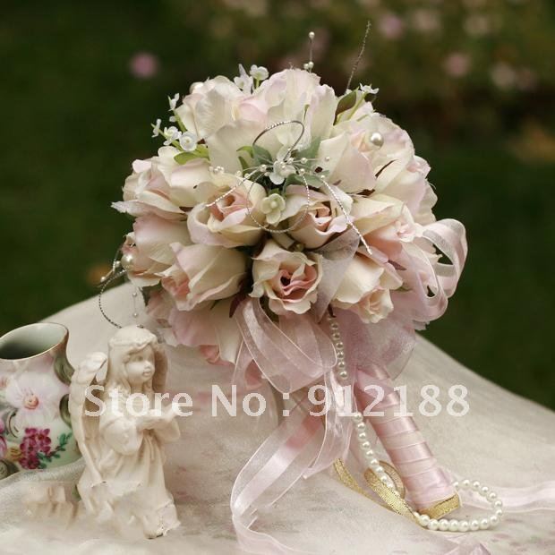 31*Silk flowers for wedding favors,5 colors with Speical design,Top sale Wedding gift bouquets