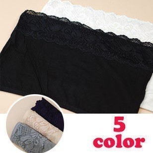 3498 spring and summer all-match basic lace decoration modal design short tube top tube top