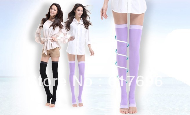 3D Lower Leg Calf Slimming Sleep Over Knee Socks Leggings Compression Shaper Stocking New