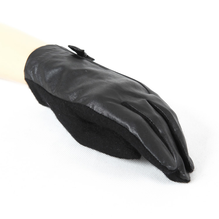 3Pairs/Lot Discount New Arrival Fashion Winter Thermal Leather Plus Velvet Wool Womens Cycling Gloves Free Shipping