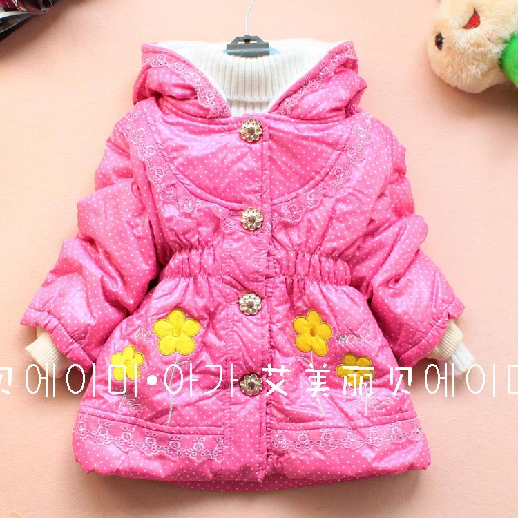 3pcs Children girl's  child boy children winter velvet thickening wadded jacket