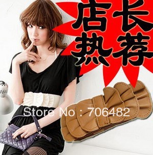 3pcs/lot (mixed colors acceptable) Free Shipping For leather top women belt