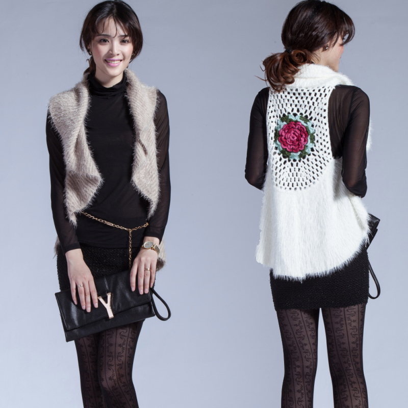 3s new Cardigan small cape shrug  wool crochet ruffle top wool solid color loose plus size jacket coat topcoat outcoat