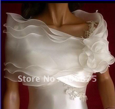 3T Ivory and white shawl wedding dress bride accessorie