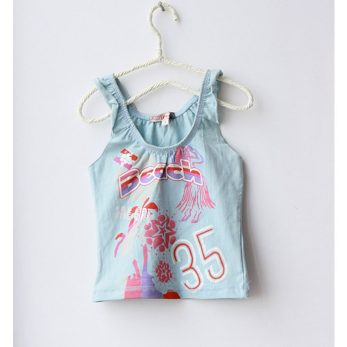 4-6 girls clothing girl 100% cotton spaghetti strap vest skin-friendly