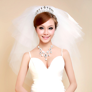 4 6 medium-long veil multi-layer veil wedding accessories