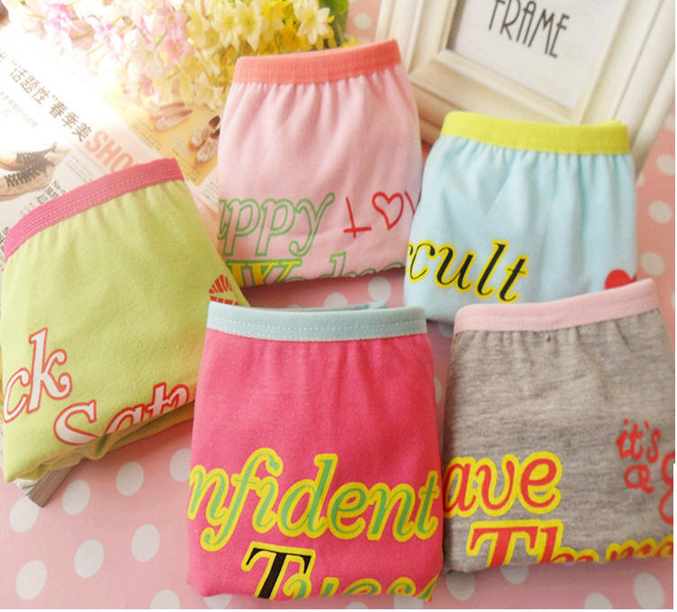 4   Cotton modal underwear lovely hit color candy side underwear