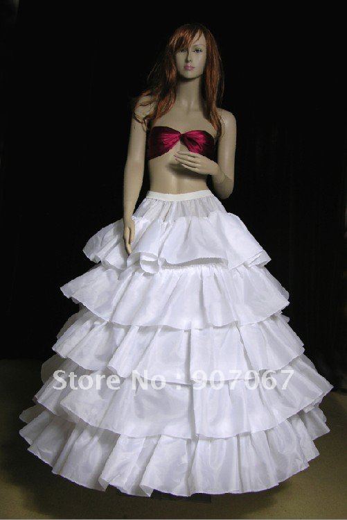4-HOOP 5 Layers Top Quality BRIDAL DRESS crinoline petticoat underskirt