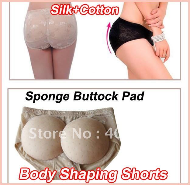 400pcs/lot  Low waist lace Buttock Pad Shorts  To Raise The Buttocks Women Panties Hold Buttock Shape Body Shaping(OPP bag)