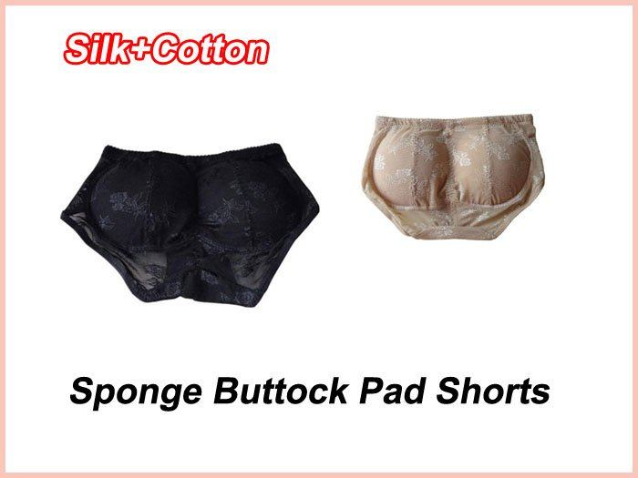 400pcs Low waist lace Buttock Pad Shorts Soft Sponge To Raise The Buttocks Women Panties Hold Buttock Shape Body (OPP bag)