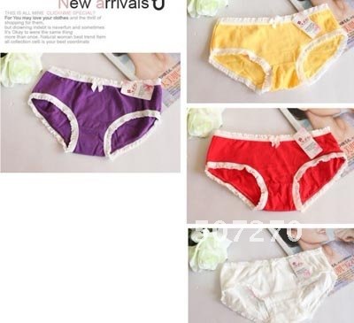 40pcs/lot ! 7 Colors - New Cotton & Week 7 Days Print Soft Women Underwear , Lady Panties , Seamless & Sexy Briefs L1304
