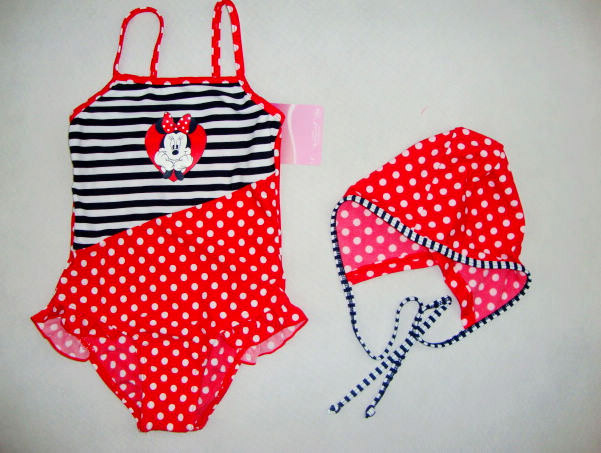 4305M Free Shipping wholesale 5 pieces in 1 lot  Minnie Baby kids children Swimwear with swimming cap Girl Bikini