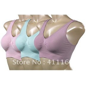 450pcs=150 sets Colorful ahh bra Seamless Bra Purple/Pink/Blue per set S M L XL XXL XXXL OPP Bag package