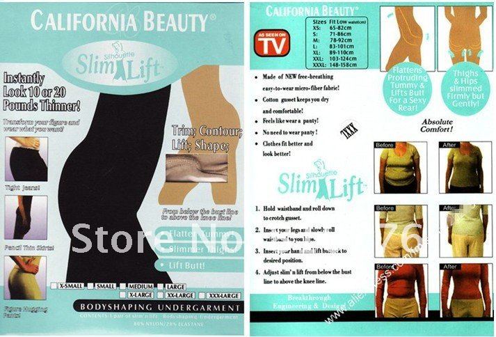450pcs High quality California Beauty Slim N lift supereme shape slimming UNDERWEAR Body Shaping ,free shipping lose weight