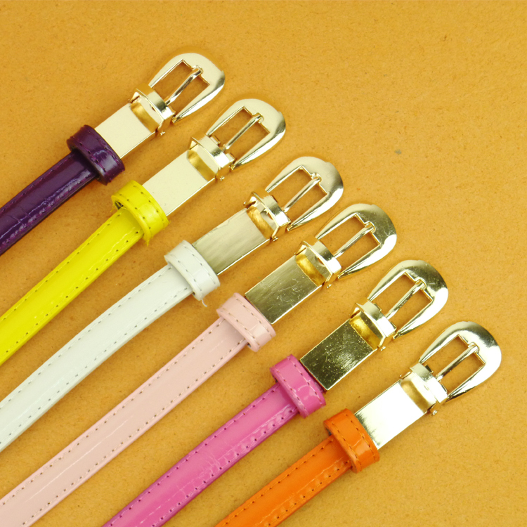 479 genuine leather fashion all-match women's japanned leather thin belt candy color belt fashion zonula female