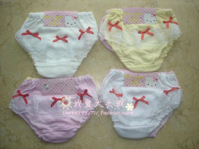 4pcs cotton briefs children's underwear/pp underwear/1 years old girls