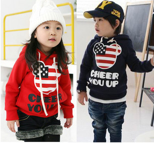 4pcs girls boys mickey hoody childrens long sleeve USA flag hoodies kids clothes childrens Sweatshirts free shipping