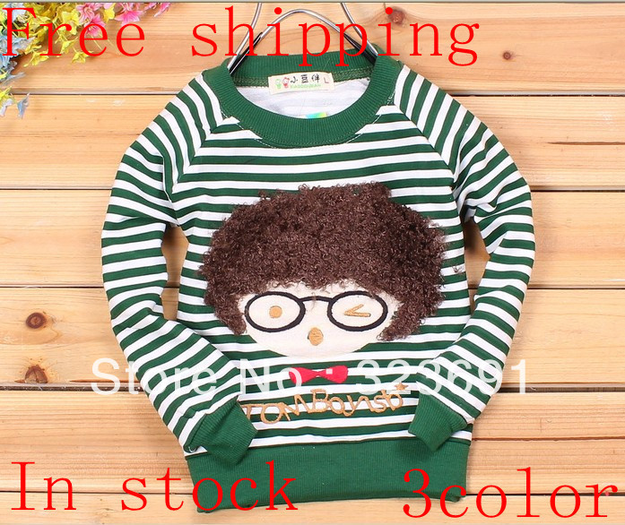 4pcs/lot 2013 NEW Arrival T shirt for Children Kids Clothing Long Sleeve Baby Cartoon Wear Autumn Spring Wear free shipping