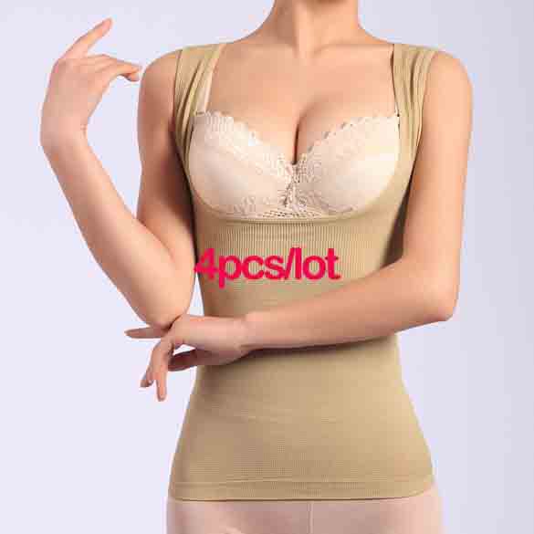 4Pcs/lot New Magic slimming underwear Bodysuit Charcoal Body Shaper slimmer NATURAL body suit Free Shipping 3707
