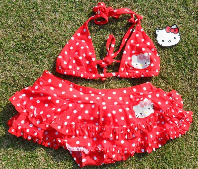 4set/lot Hello Kitty Girls Swimsuit Bathers Tutu Bikini 2-piece  Wholesale