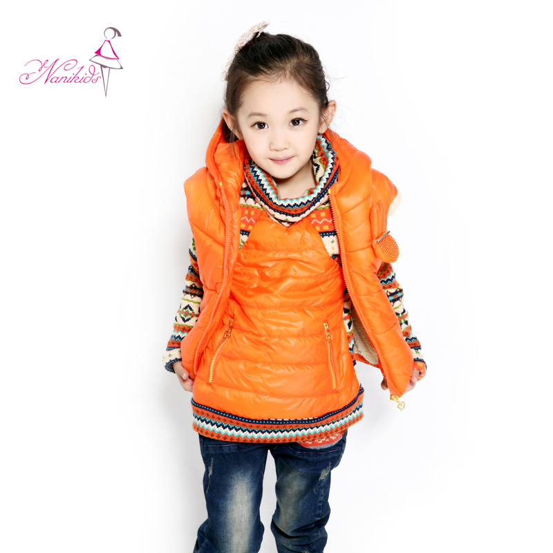 5-12 years old girls wadded jacket 2012 outerwear winter medium-large young girls cotton-padded jacket patchwork